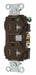 Receptacle Brown 20A Nylon 2 Poles