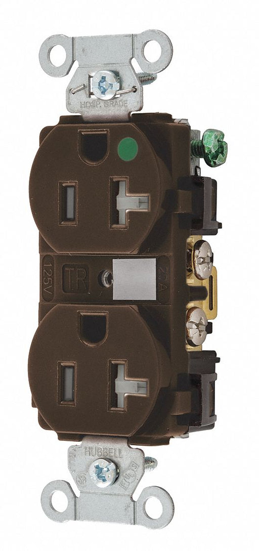 Receptacle Brown 20A Nylon 2 Poles