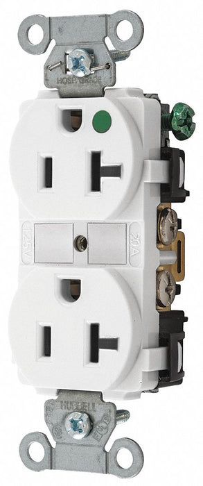 Receptacle White 20A 1.0 HP 2 Poles