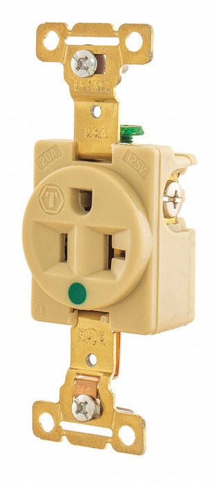 Receptacle Ivory 20A Nylon 1.0 HP