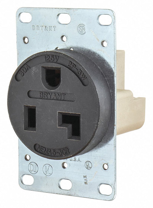 Receptacle Black 30A 2.0 HP 3 Wires