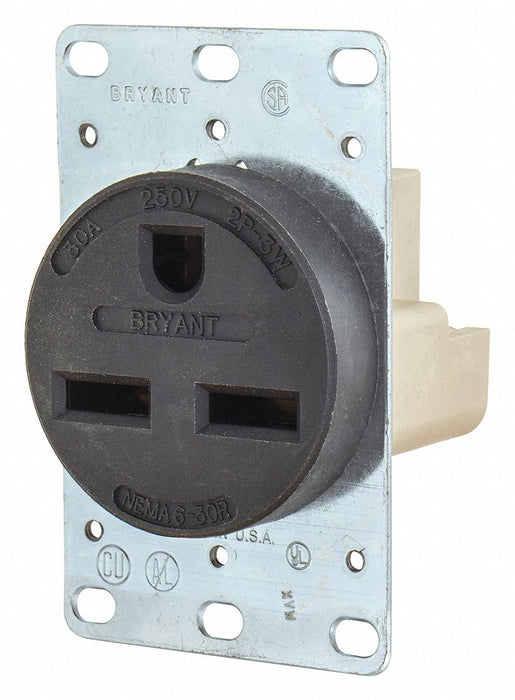 Receptacle Black 30A 2.0 HP 2 Poles