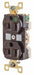 Receptacle Brwn 15A Nylon 0.5 HP 3 Wires
