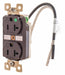 Receptacle Brwn 20A Nylon 2 Poles