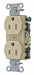 Receptacle Ivory 15A Nylon 2 Poles