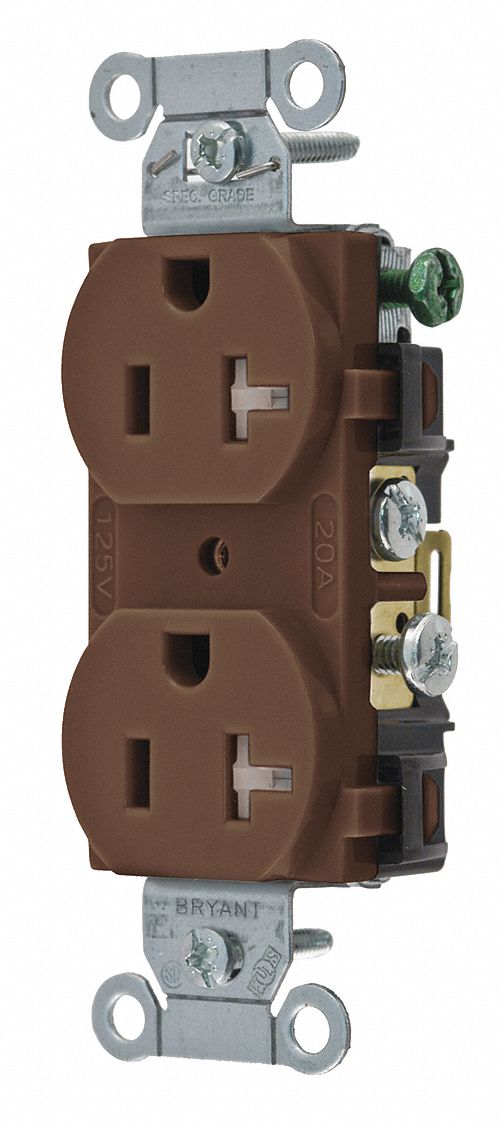Receptacle 20A Nylon 1.0 HP 2 Poles