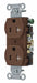 Receptacle Brown Nylon 2 Poles 2 Wires