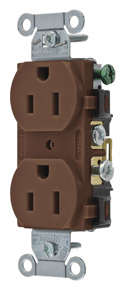 Receptacle 15A Nylon 0.5 HP 3 Wires
