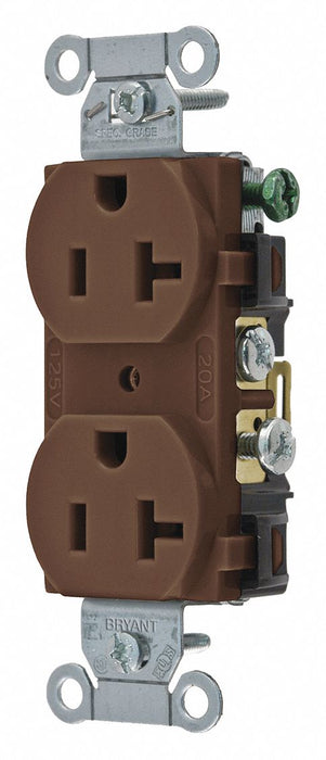 Receptacle Brown 20A 2 Poles 3 Wires