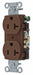 Receptacle Brown 20A 2 Poles 3 Wires