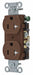Receptacle Brown 2 Poles 3 Wires