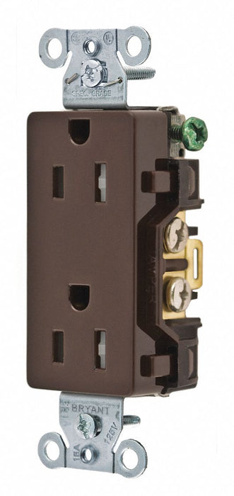 Receptacle Brown Nylon 0.5 HP 125VAC