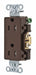 Receptacle Brown Nylon 0.5 HP 125VAC