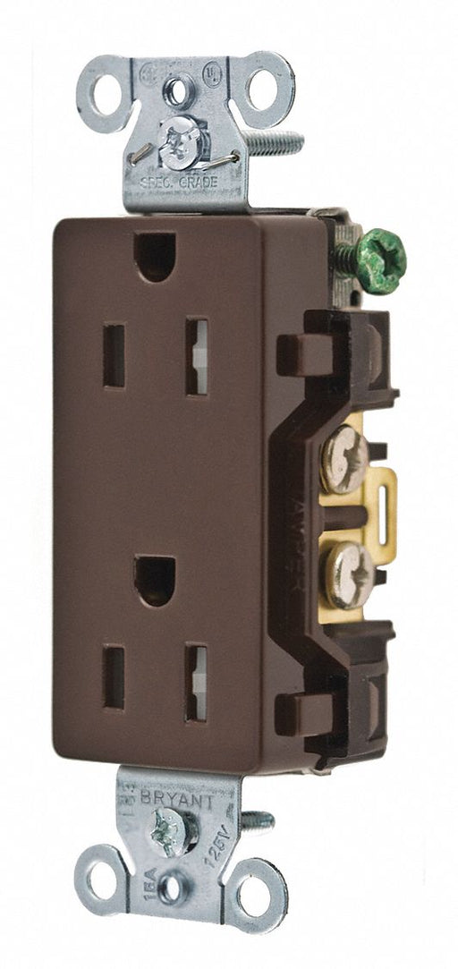 Receptacle Brown Nylon 0.5 HP 125VAC