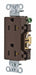 Receptacle Brown 20A Nylon 1.0 HP 125VAC