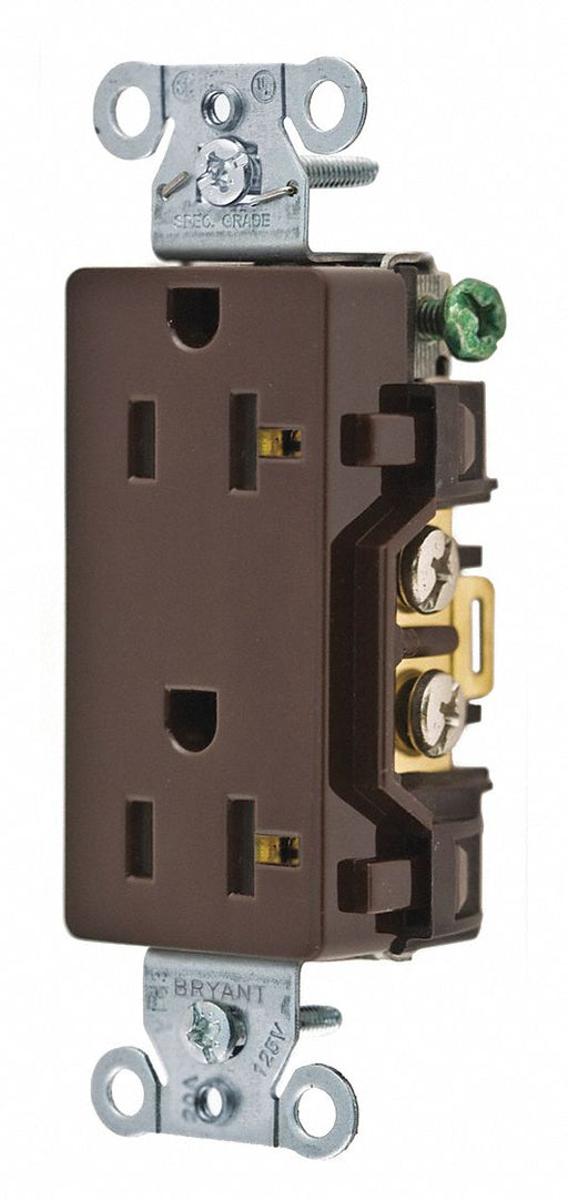 Receptacle Brown 20A Nylon 1.0 HP 125VAC