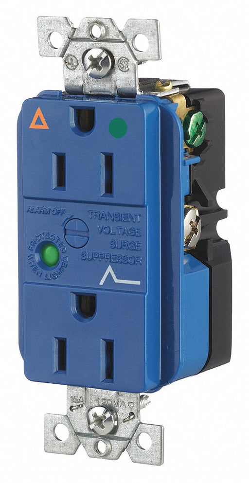 Receptacle Blue 15A Nylon 0.5 HP 2 Poles