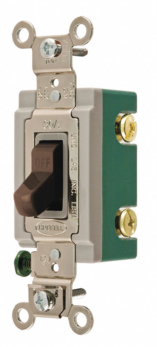 Wall Switch Brown 30A 1-Pole Switch 2 HP