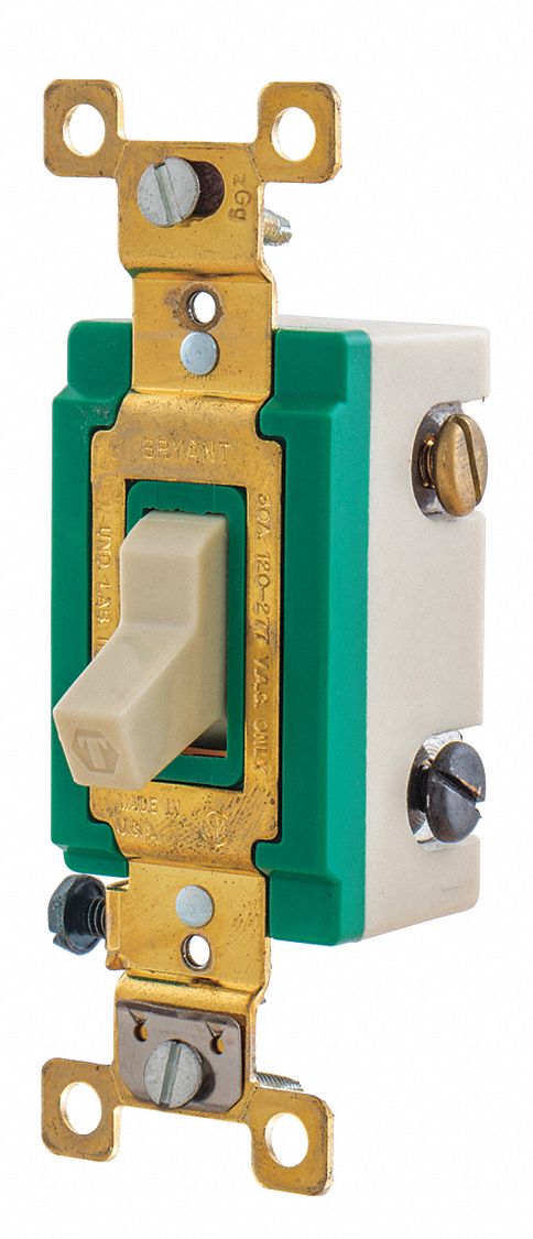 Wall Switch Ivory 30A 3-Way Switch 2 HP
