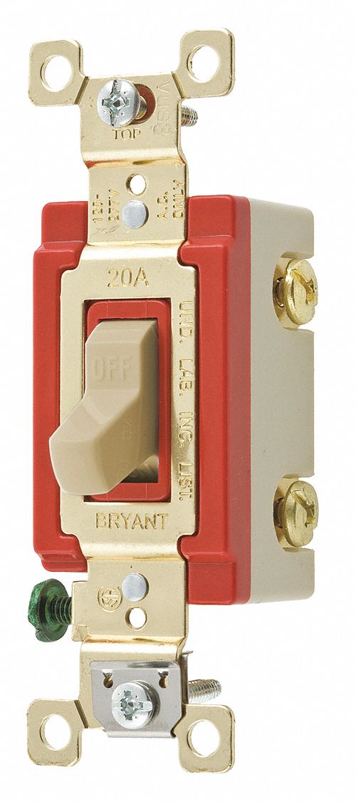 Wall Switch Ivory 20A 1-Pole Switch