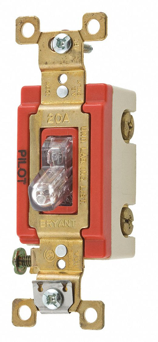 Pilot Light Wall Switch Clear 20A