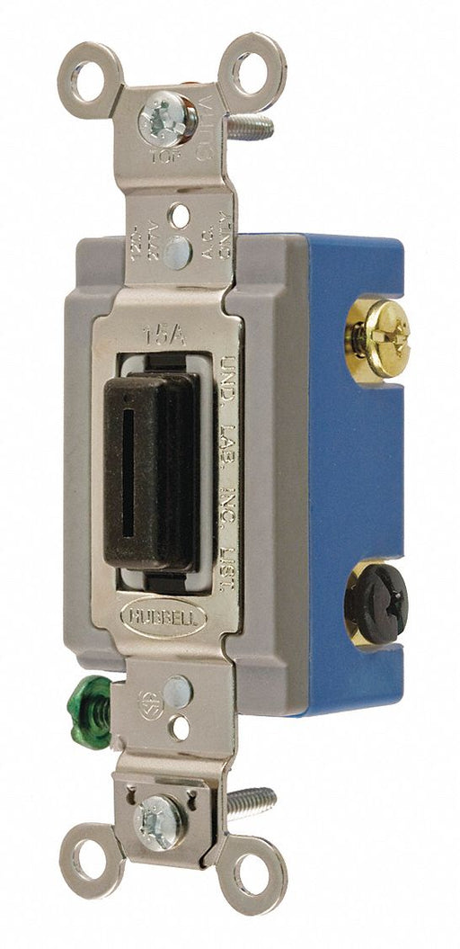 Wall Switch 15A Black 4-Way Type Locking