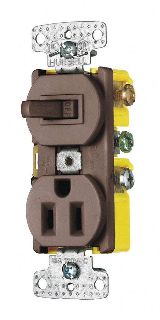 Combo Device Brown 1P Switch and Recpt