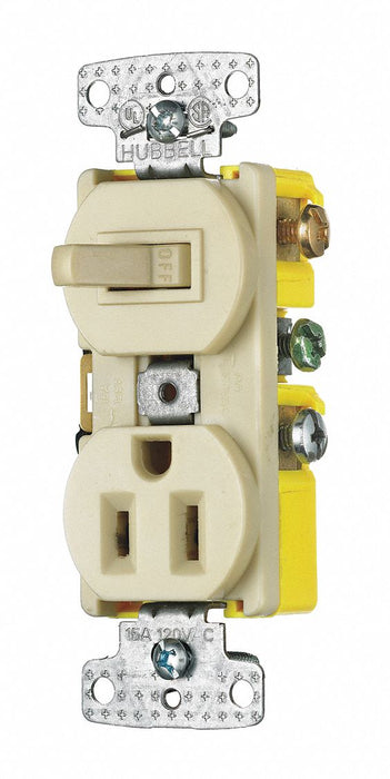 Combo Device Ivory 1P Switch and Recpt