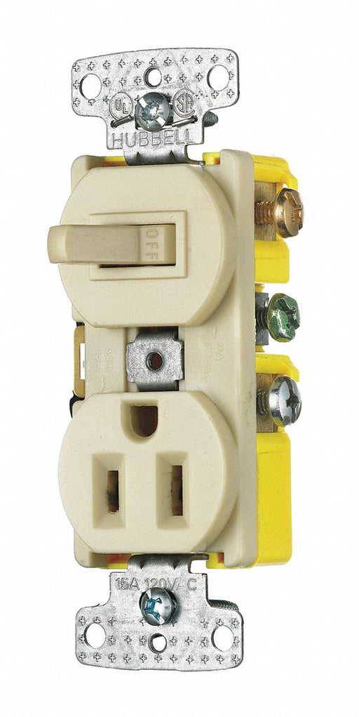 Combo Device Ivory 1P Switch and Recpt