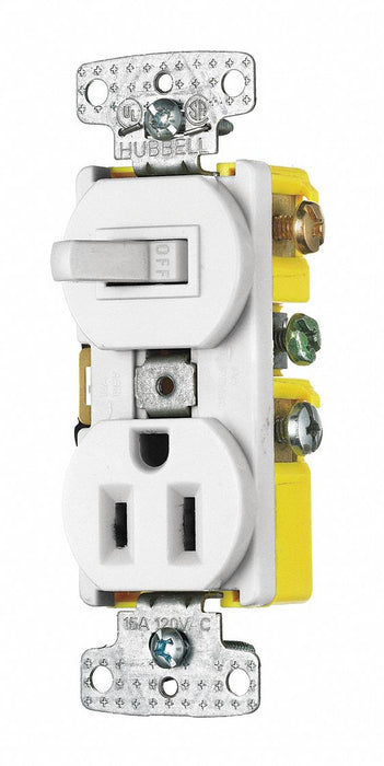 Combo Device White 1P Switch and Recpt