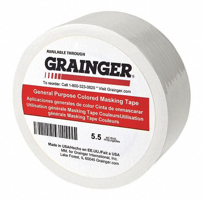 Masking Tape 1/2 W 60 yd L White PK72