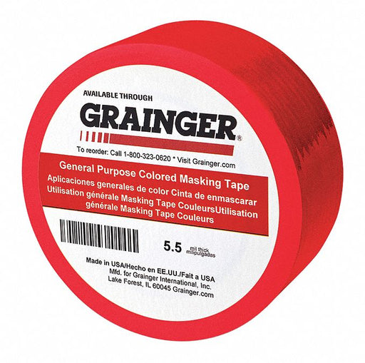 Masking Tape 1 W 60 yd L Red PK36