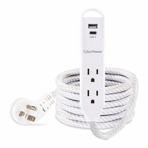 Outlet Strip White 6-1/2 in 2 Outlets