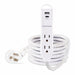 Outlet Strip White 6-1/2 in 2 Outlets