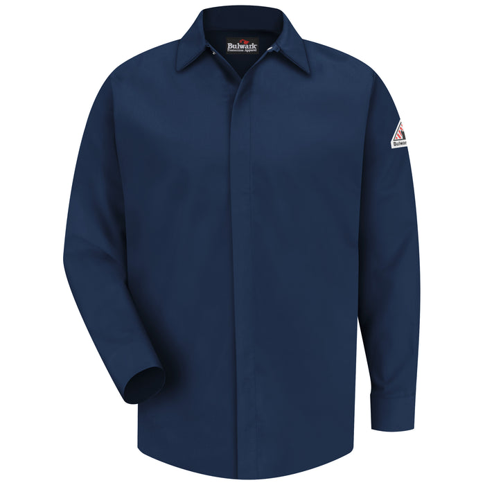 Men's Midweight FR Pocketless Concealed-Gripper Work Shirt