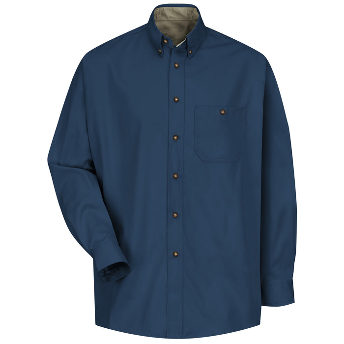 Men's Long Sleeve Cotton Contrast Dress Shirt