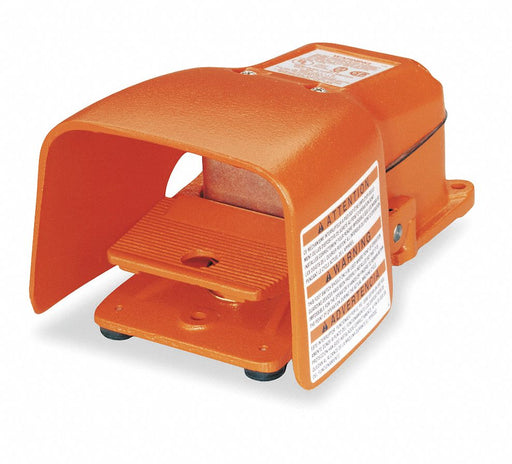 FootSwtch Orange CastIron DPDT Momentary