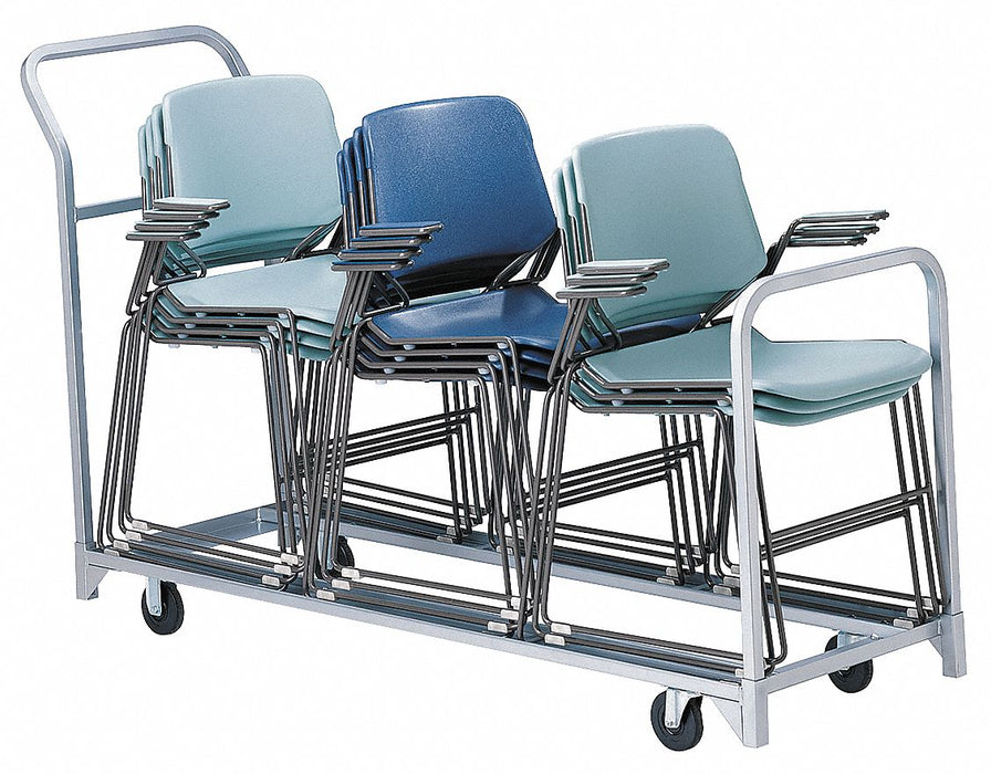 Folding/Stacked Chair Cart 67x22x43-1/4