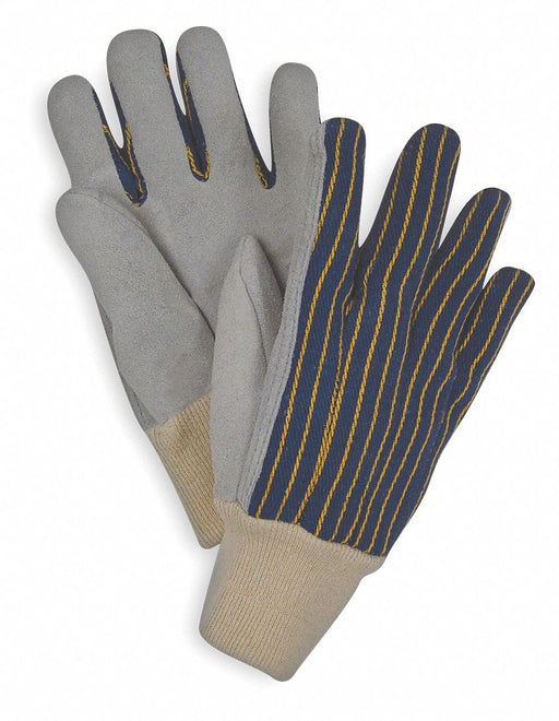 D1569 Leather Gloves Blue/Gray L PR