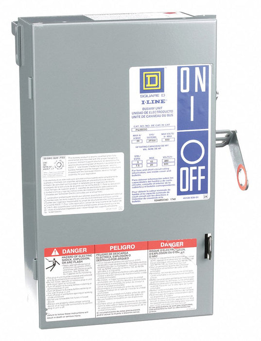 Busway Plug In Unit 30A 600VAC 3 Pole