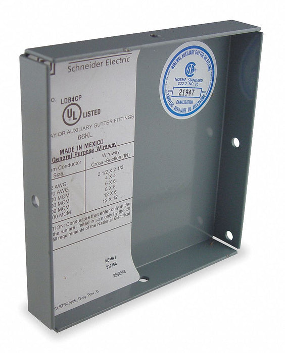 Wireway Closing Plate 4x4 In Steel