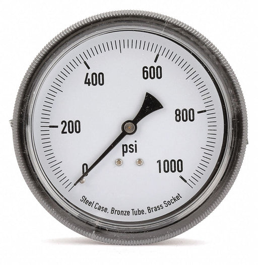 D1381 Panel Mount Pressure Gauge U Clamp 3-1/2