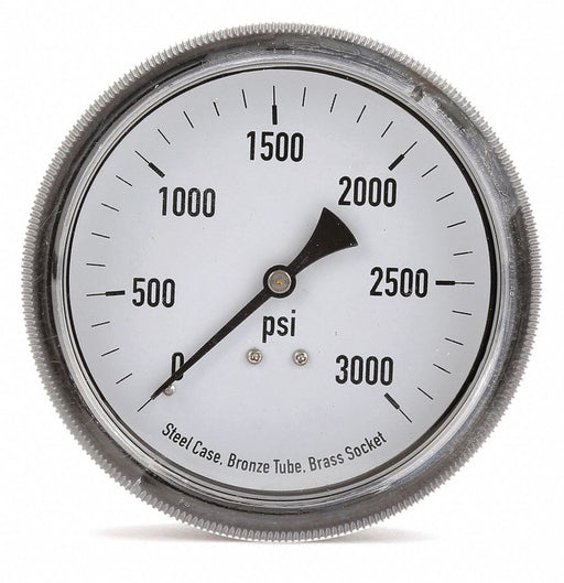 D1381 Panel Mount Pressure Gauge U Clamp 3-1/2