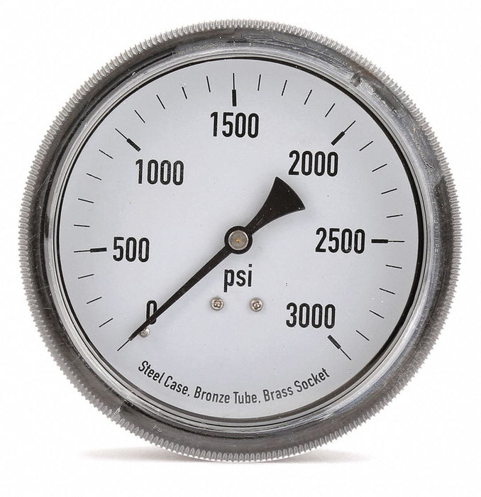 D1381 Panel Mount Pressure Gauge U Clamp 3-1/2
