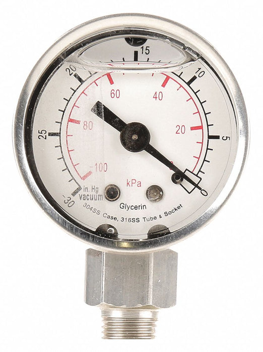 D1355 Pressure Gauge Liquid Filled 1-1/2 In