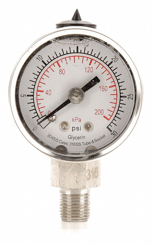 D1355 Pressure Gauge Liquid Filled 1-1/2 In
