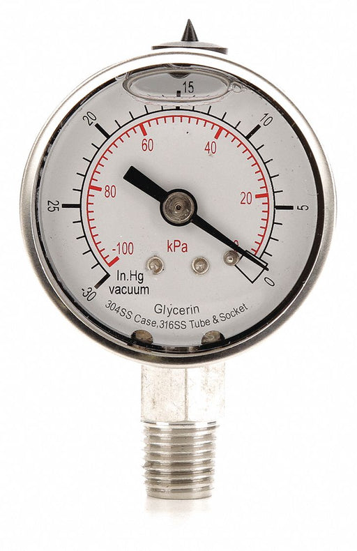 D1359 Vacuum Gauge Liquid Filled 2 In