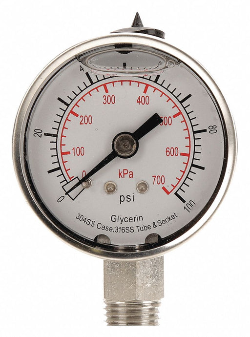 D1359 Pressure Gauge Liquid Filled 2 In