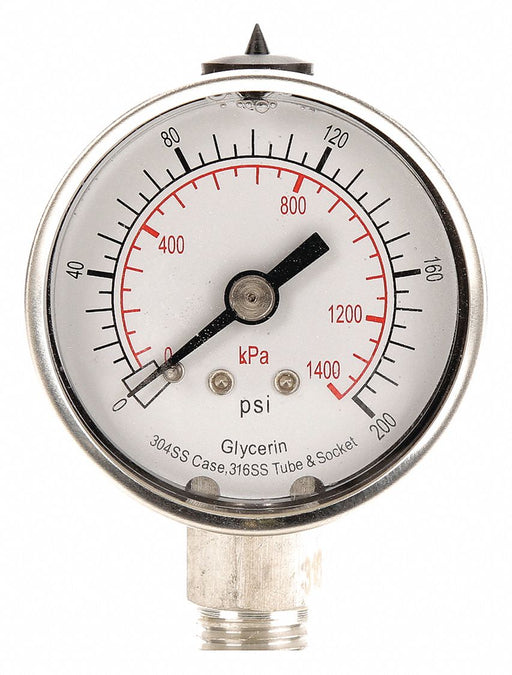 D1359 Pressure Gauge Liquid Filled 2 In