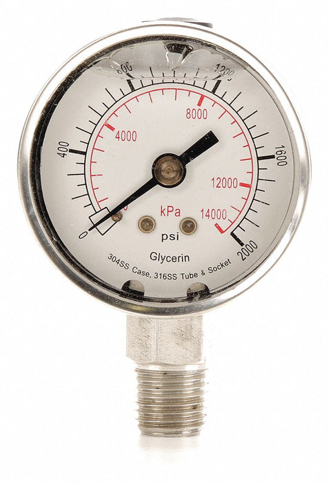 D1359 Pressure Gauge Liquid Filled 2 In